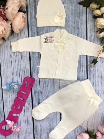 Купить оптом 172. Костюм 3-х предметник "юбка" , хлопок 100 % интерлок в Абакане