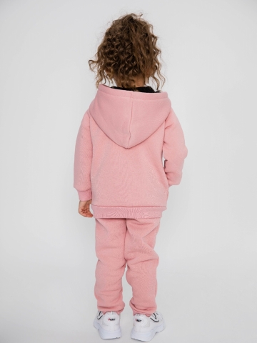 319-П. Костюм детский на молнии, пудра, хлопок 65%, 35% ПЭ, 3-х нитка (начес) 98,104,110,116